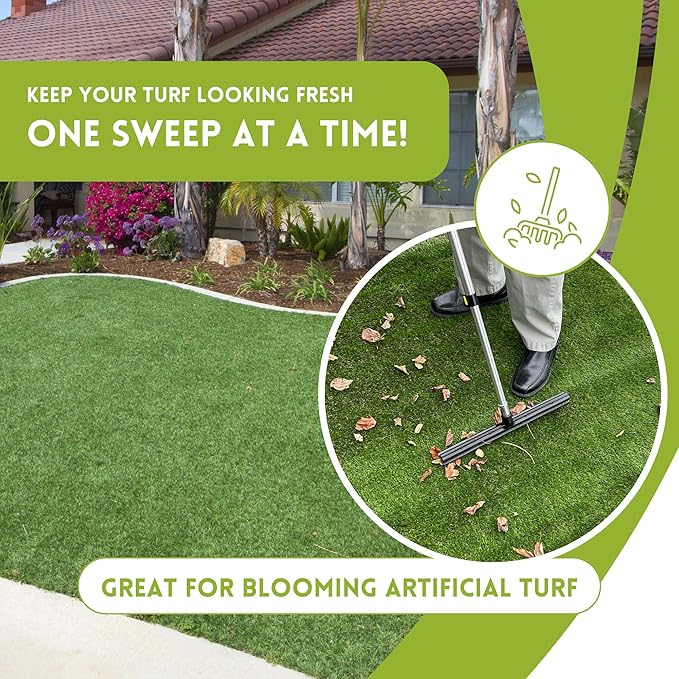 Room Groom Carpet Rake Groomer with Telescoping 54" Adjustable Handle & Portable Lint Remover Brush Tool, Carpet Brush Ideal for Pet Hair, Refreshing Carpets, Rugs, and Artificial Turf