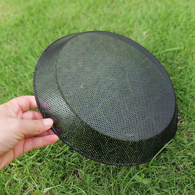 2pcs Metal Round Bird Feeders Tray, Wild Birds Seed Feeder, Mesh Tray Outdoor Accessory for Humming Bird Feeders Station