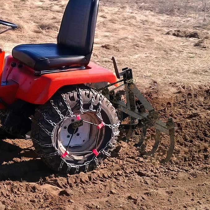 YITAMOTOR 48-Inch Heavy Duty Detachable Chisel Plow Scarifier Cultivator with 6 Scarifier Shanks for CAT-1&CAT-0 Tractors