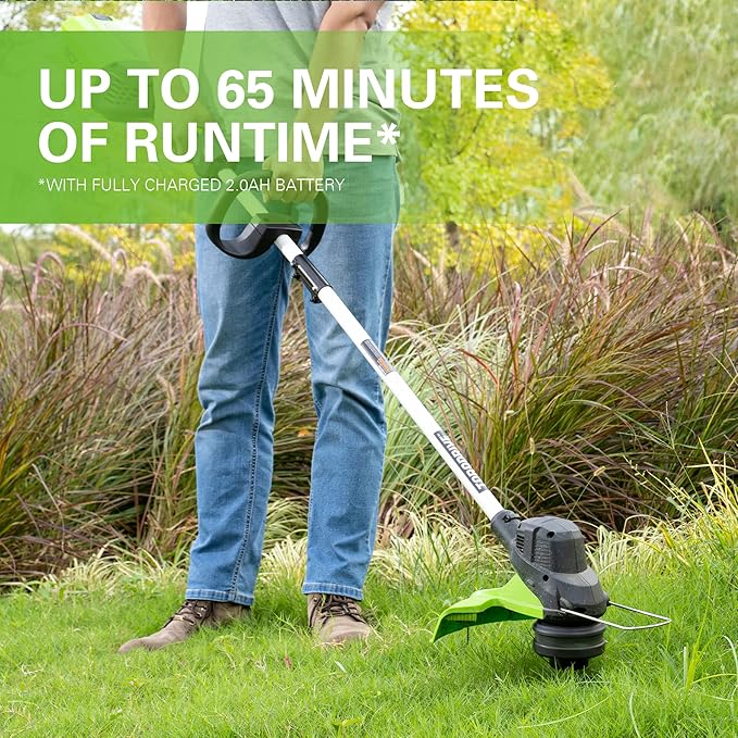 Greenworks 80V 13-inch String Trimmer, 2Ah Battery and Charger Included