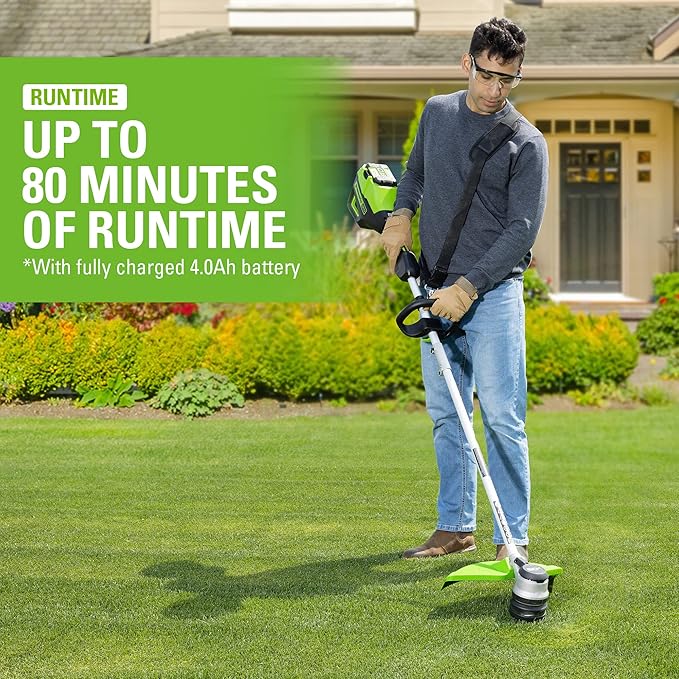 Greenworks 80V 16-Inch Brushless String Trimmer (Gen 2), Battery and Charger Not Included