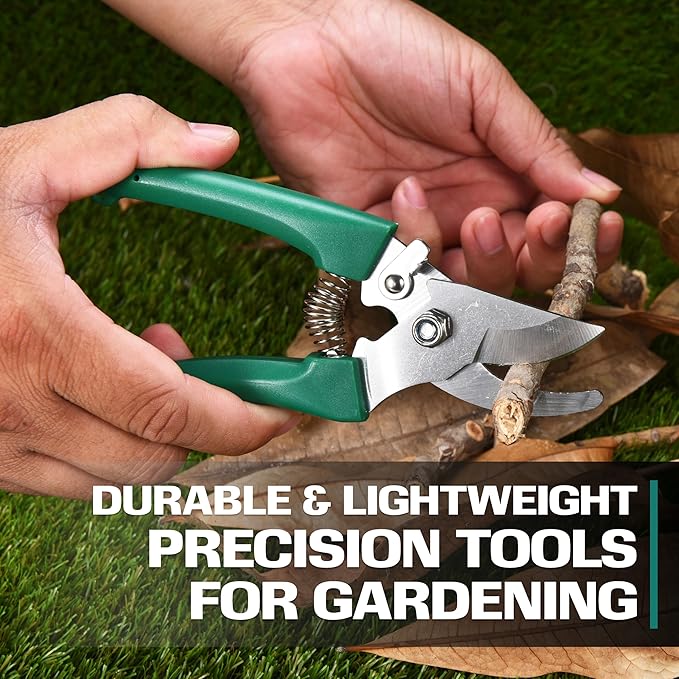 2wayz Garden Tool Set - 5-Piece Durable Gardening Hand Tools - 3x12x7-inch Gardening Kit with Portable Box and Carrying Case - Small Garden Planting and Essentials Tools - Gift for Garden Lovers