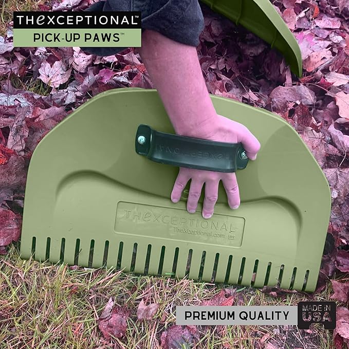Pick-Up Paws | Premium Leaf Hand Scoops | Garden Grabber Tool for Grass, Clippings, Twigs, Debris or Needles | Set of 2 Lawn & Leaves Clean-Up Yard Rakes | Made in USA by Vertex Products | Model EX700