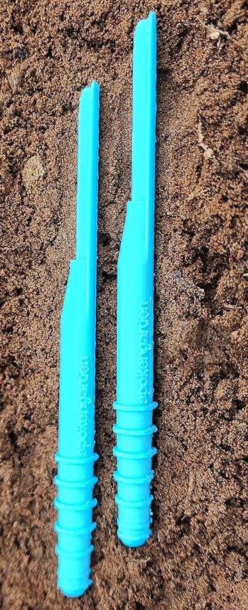 Dibby Seed Sowing Garden Tool Dibber Planter Transplanter – Sow Seeds at The Right Depth – Easily Transplant Delicate Seedlings (Dibby XL) Blue (2 Pack)