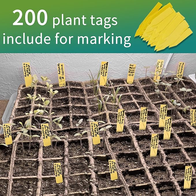 TCBWFY 320Cells Seedling Start Trays,20 Pack Peat Pots Seedling Pots Biodegradable,Seedling Starter Kit,Organic Germination Plant Starter Trays