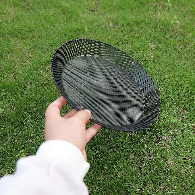 2pcs Metal Round Bird Feeders Tray, Wild Birds Seed Feeder, Mesh Tray Outdoor Accessory for Humming Bird Feeders Station