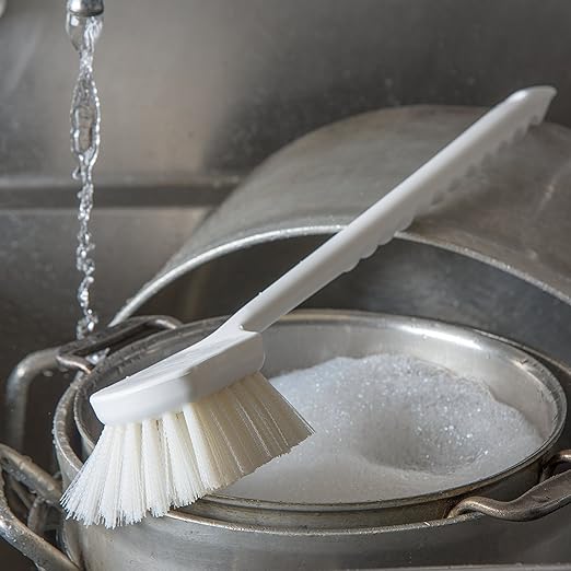 SPARTA Utility Scrub Brush with Polyester Bristles 20" x 3" - White