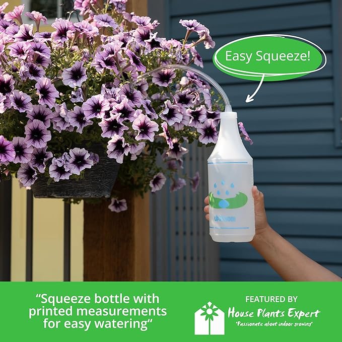 UpBloom - 32 Oz Squeeze Bottle for Hanging Plants, Squirt Bottle/Water Container for Outdoor/Indoor Hanging Plant Made in The USA (Great Alternative for Outdoor/Indoor Watering Can)