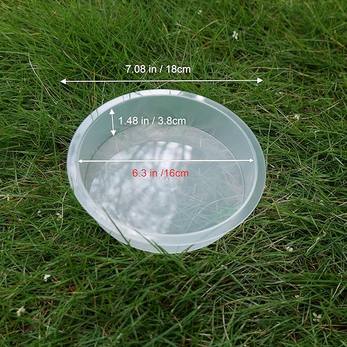 Plastic Round Bird Feeder Bowl and Metal Round Bird Feeder Tray,Wild Birds Seed Mesh Tray Bath Water Bowls Outdoor Accessory for Humming Feeder Station