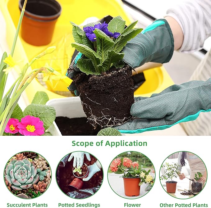 TDHDIKE Plastic Planter Nursery Pots 4" Small (50pcs) Seedlings Flower Pots Container Seed Starting Pots for Plants Come with 50pcs Labels