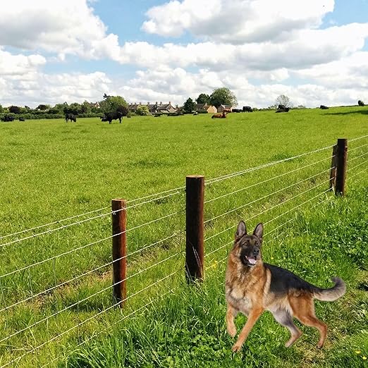 Farm Fence 4ft. x 100ft Galvanized Field Wire Fencing,Heavy Zinc Coating Cattle Fence,Deer Fence,Goat Fence,Hog Wire Fence for Yard Garden & Animals Protection